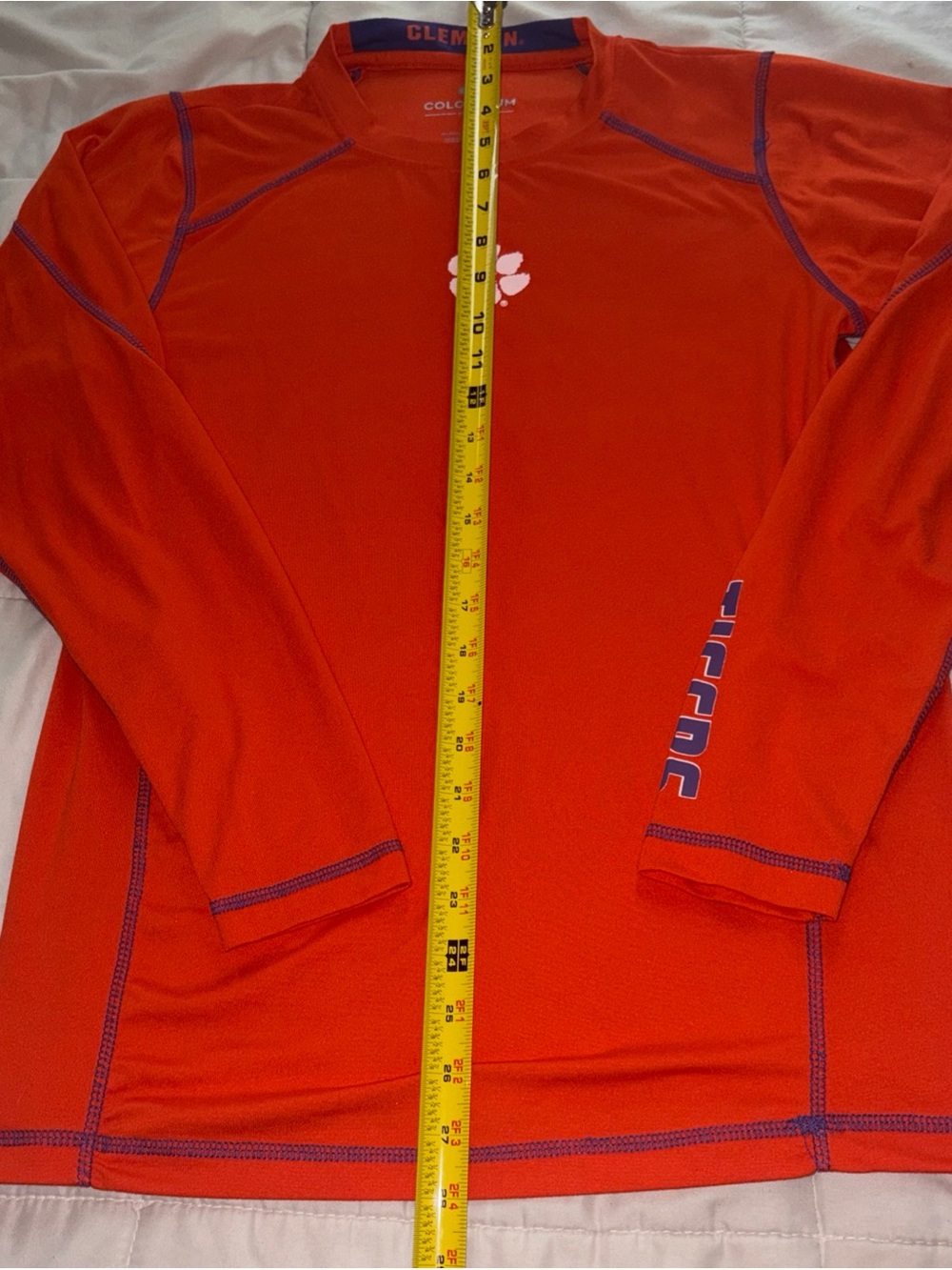 Colosseum Men's Long-Sleeve Orange Swim Rash Guard